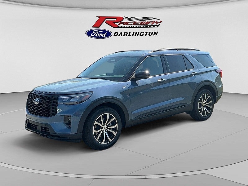 2026 Ford Explorer ST-Line in Blue — front three-quarter view