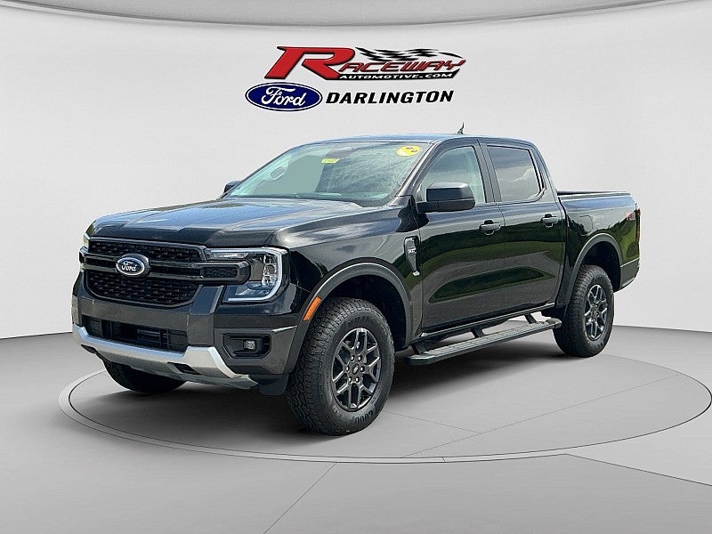 2025 Ford Ranger XLT in Black — front three-quarter view