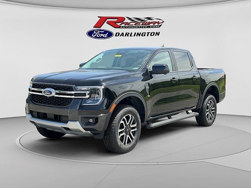 2026 Ford Ranger Lariat in Black — front three-quarter view