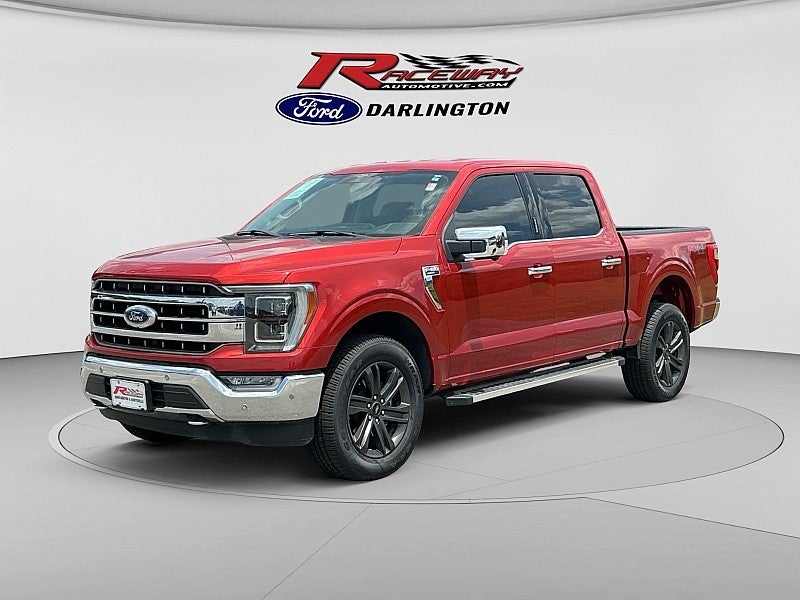 2023 Ford F-150 Lariat in Chile Pepper — front three-quarter view