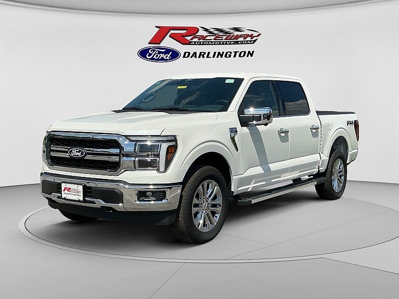 2026 Ford F-150 Lariat in White — front three-quarter view