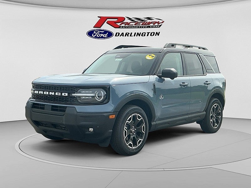 2025 Ford Bronco Sport Outer Banks in Gray — front three-quarter view