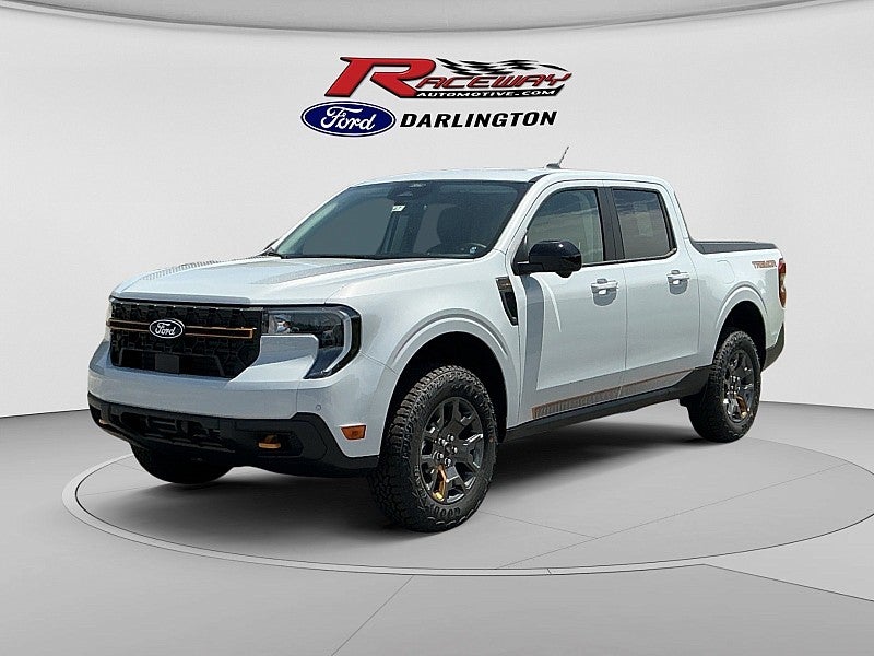 2026 Ford Maverick Tremor in White — front three-quarter view