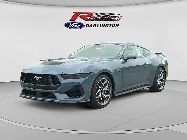 2026 Ford Mustang GT Premium Fastback in Vapor Blue Metallic — front three-quarter view